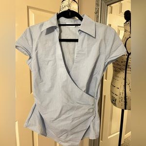 Faux wrap blouse